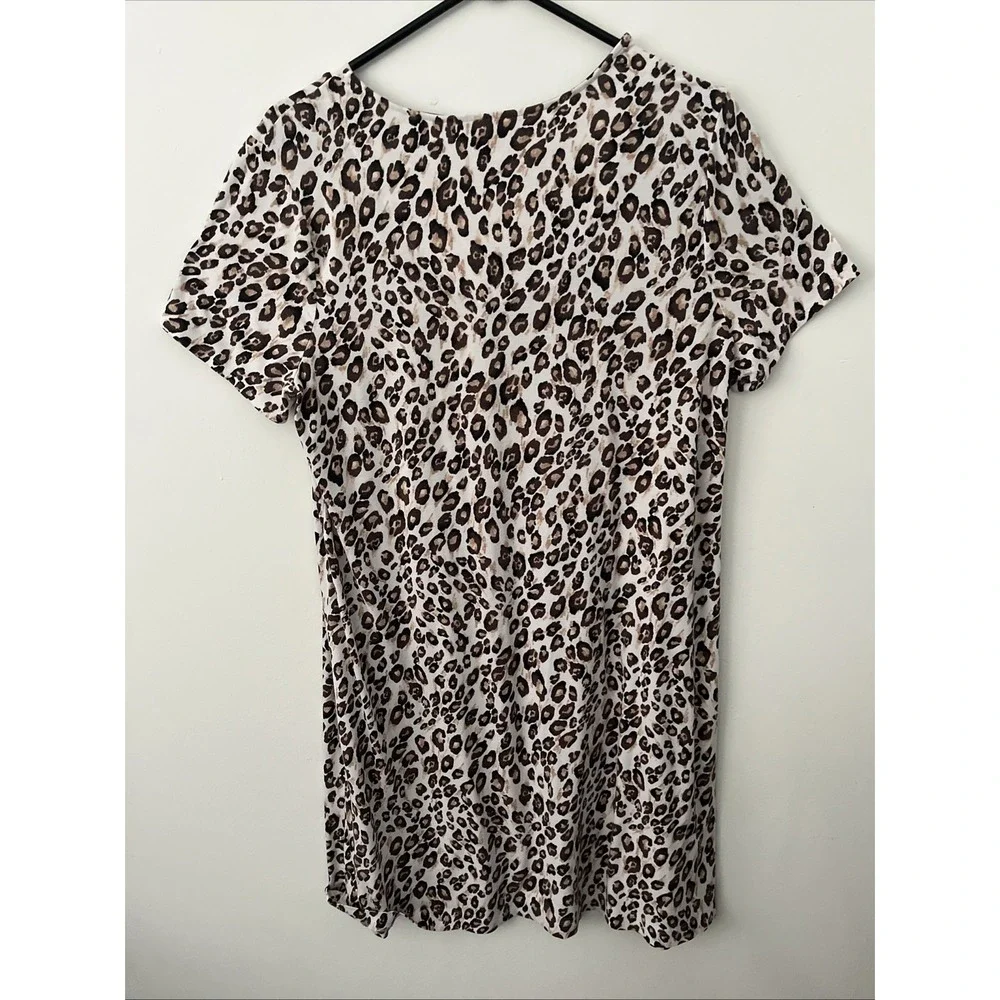 Soma Sleepshirt Animal Print Large Soft Chemise Sleep Dress Loungewear Cozy